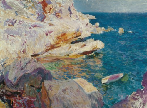 Rocas de Jávea y el bote blanco. 1905 (Museo Carmen Thyssen Málaga)